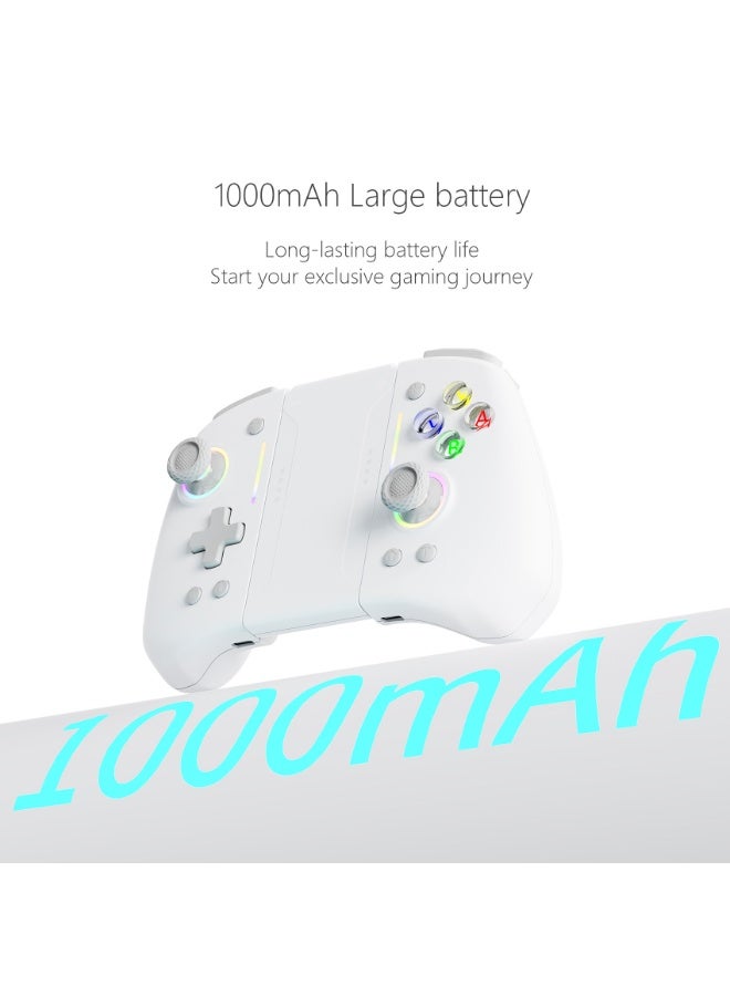 LinYuvo وحدة تحكم الألعاب بلوتوث Classic Joypad LinYuvo KS42 لجهاز Switch وSwitch Lite وSwitch OLED مع إضاءة RGB ملونة، عصا تحكم معدنية، جيروسكوب بستة محاور، وظيفة توربو، اهتزاز مزدوج قابل للتعديل، وظيفة قابلة للبرمجة، وظيفة انفجار توربو، بطارية 1000 مللي أمبير، أزرار كتف سيليكون كلاسيكية، نمط ماسي مضاد للانزلاق - Image 5